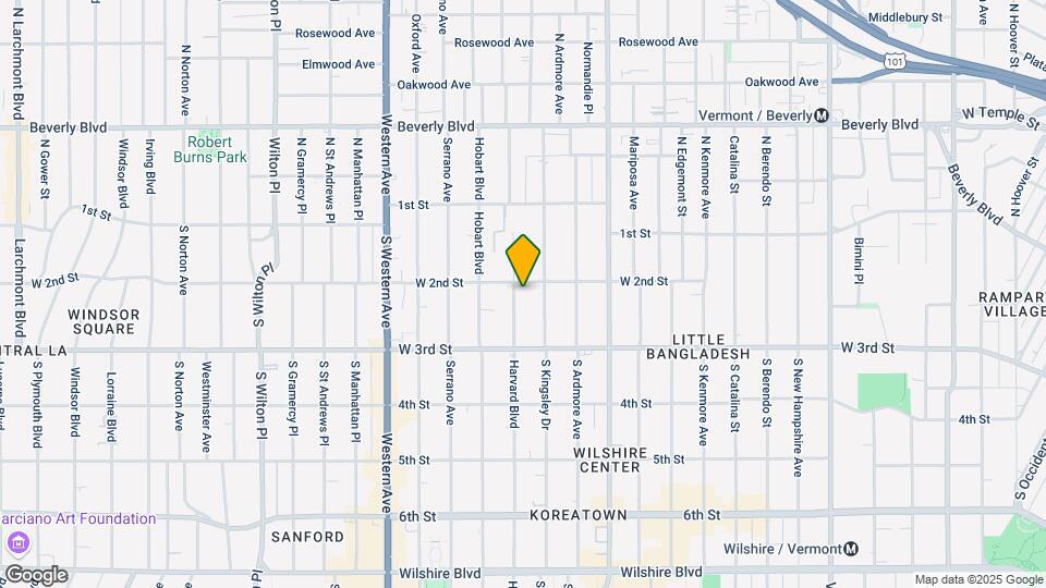 208 S Harvard Blvd Mapa y Detalles de la Ubicación