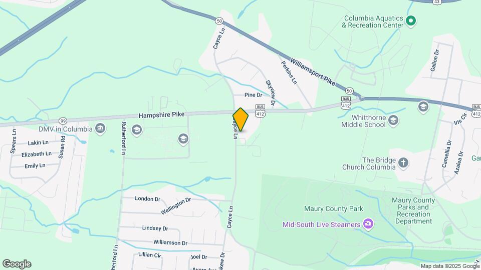 Cayce Mapa y Detalles de la Ubicación