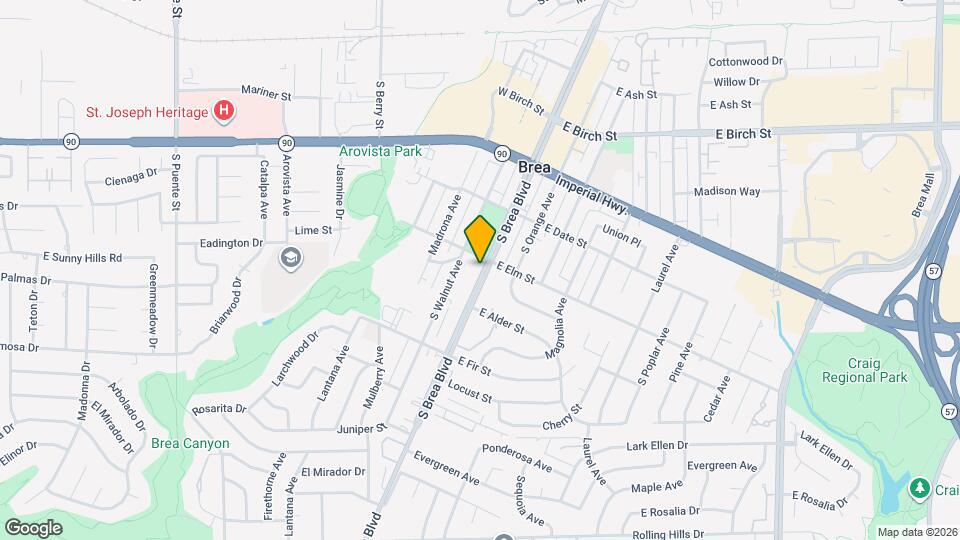 511 S Brea Blvd Map and Location Details