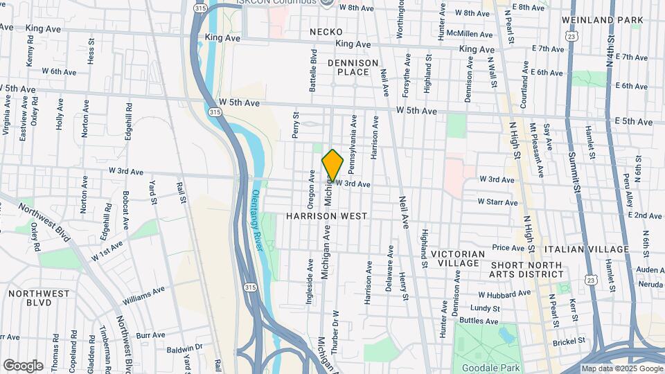 431 W 3rd Ave, Unit A Map and Location Details