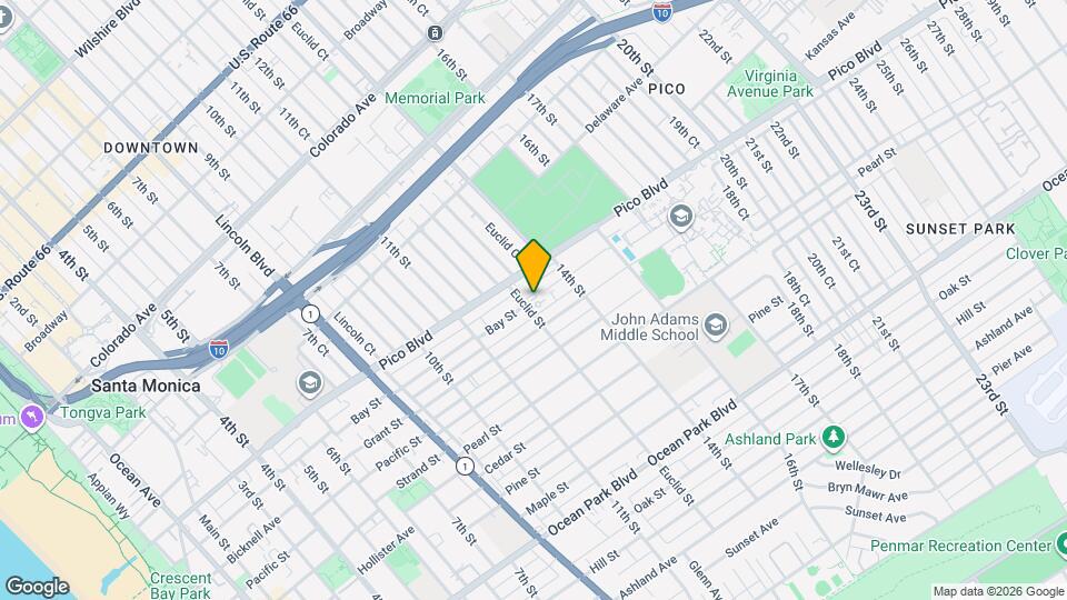 2033 Euclid St Map and Location Details
