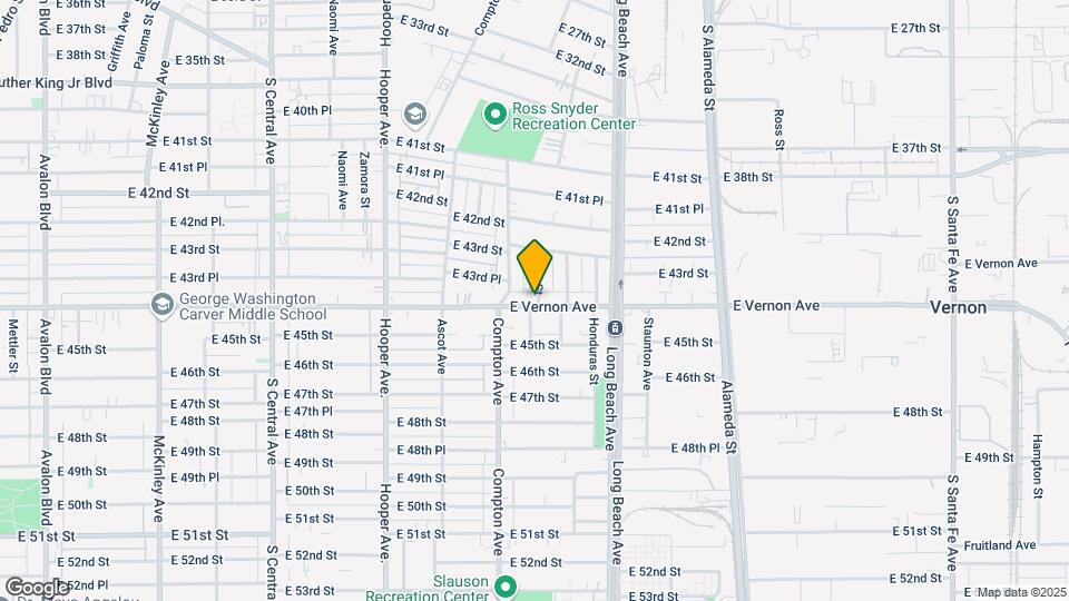 1553 E Vernon Ave Map and Location Details