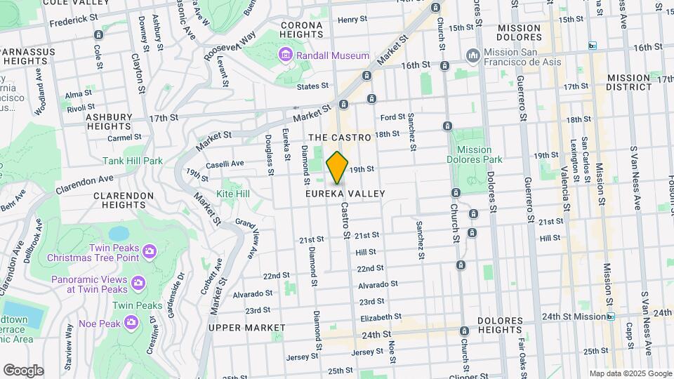 654 Castro St Map and Location Details