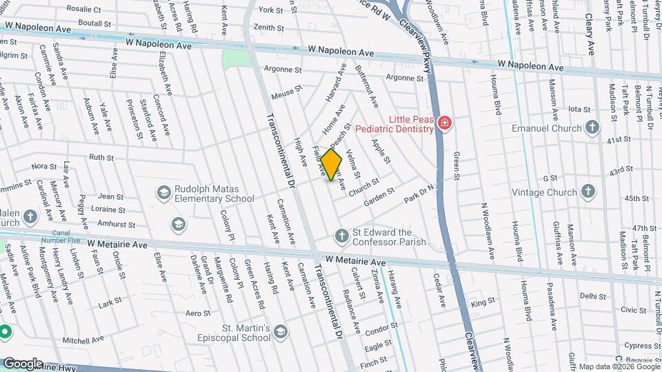 1313 Field Ave Map and Location Details