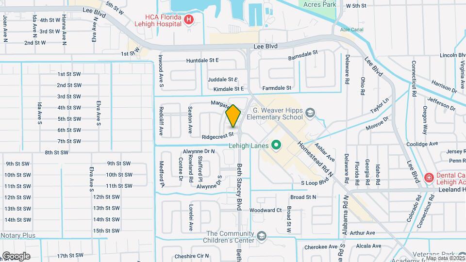 1605 Ridgecrest St Map and Location Details