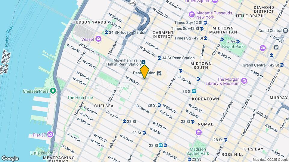 300 W 30th St Map and Location Details