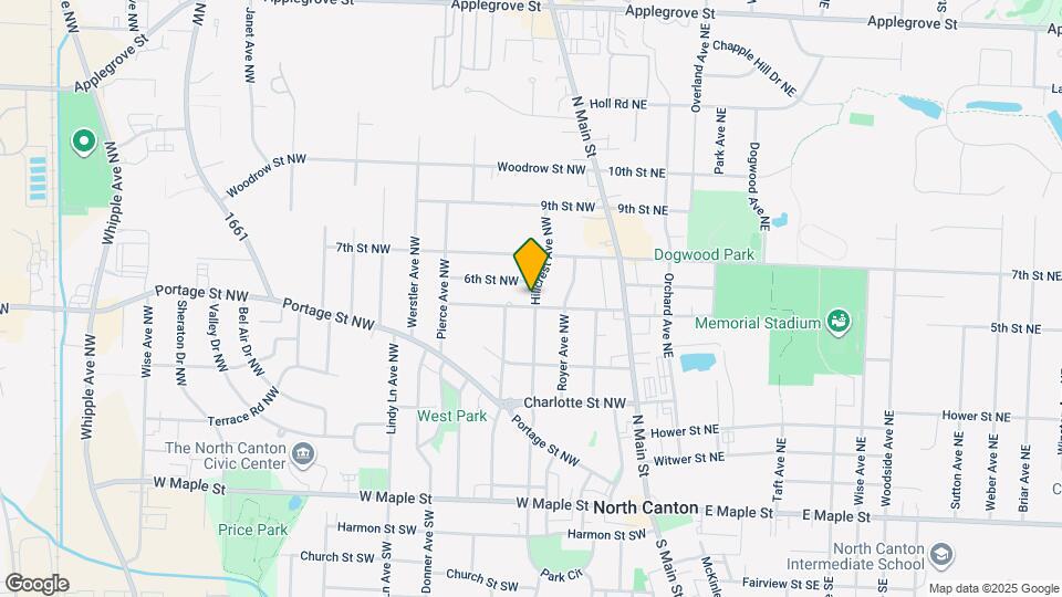 505 Hillcrest Ave NW Map and Location Details