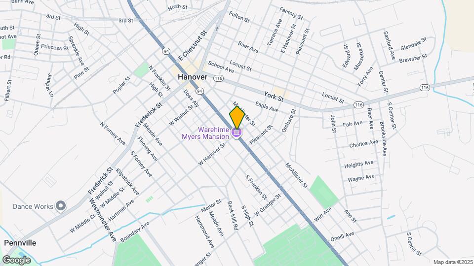 1-Broadway 1/2 E Hanover St Map and Location Details