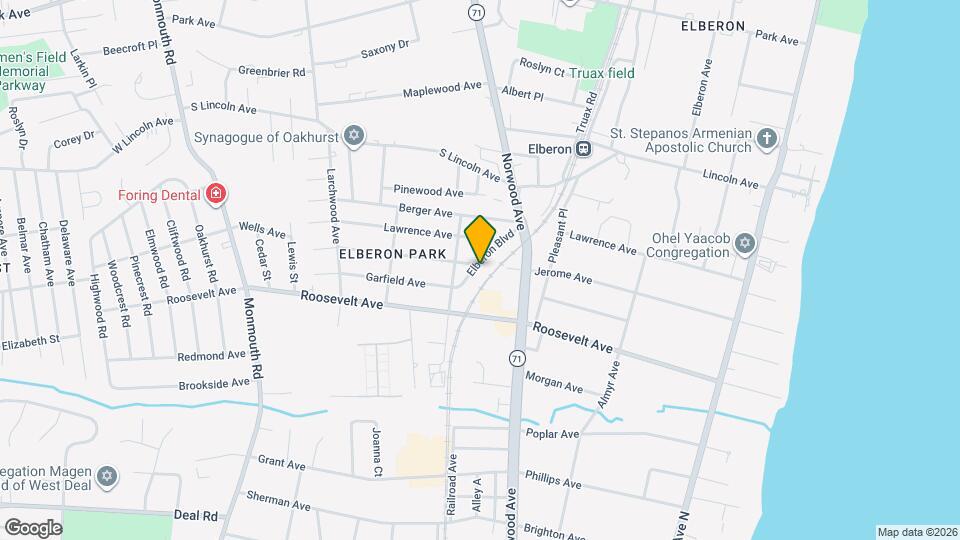 222 Elberon Blvd Map and Location Details