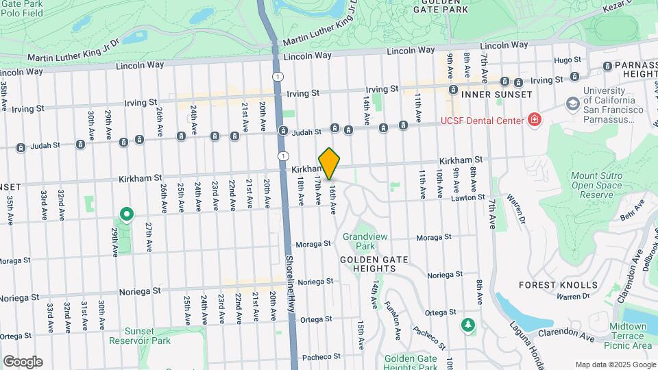 1549 16th Ave Map and Location Details