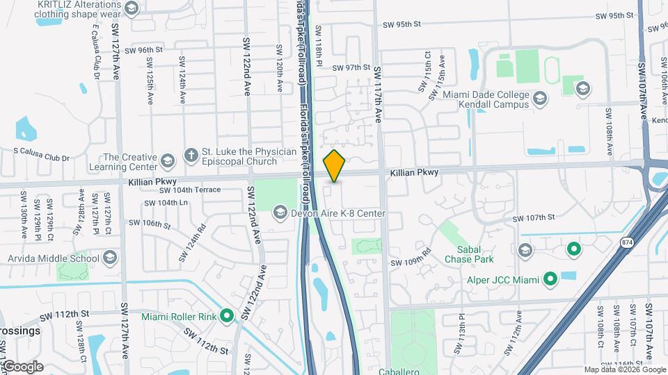 10433 SW 118th Ct Map and Location Details