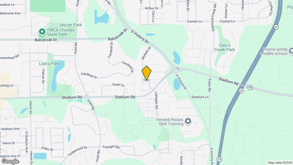 521 S Skylark Trail Map and Location Details