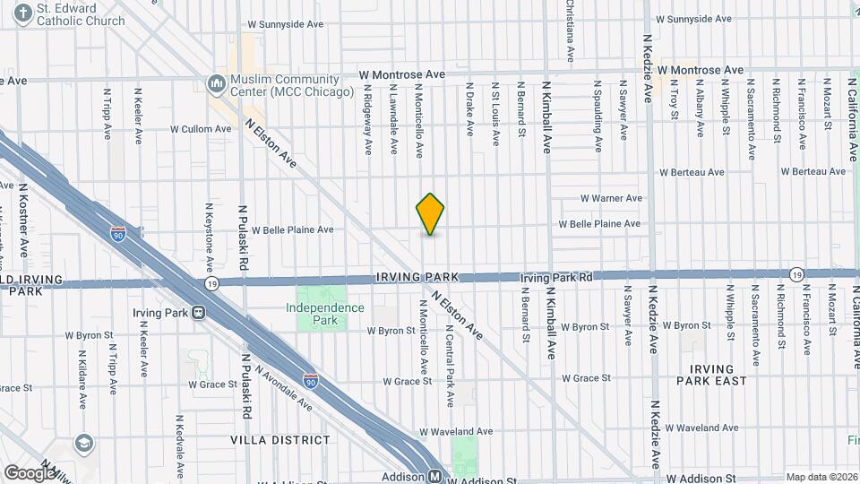 4041 N Monticello Ave Map and Location Details