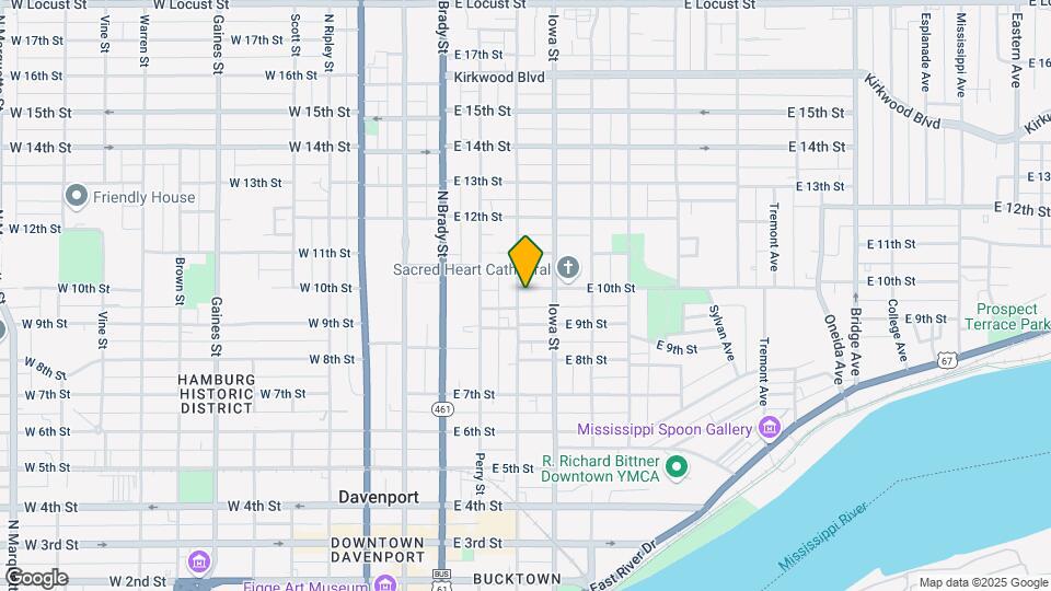 921 Pershing Ave Map and Location Details