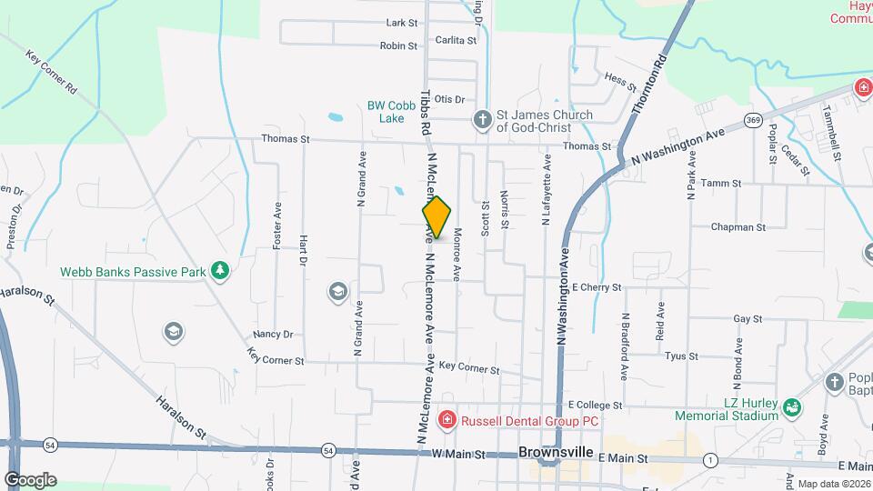 818 N McLemore Ave Map and Location Details