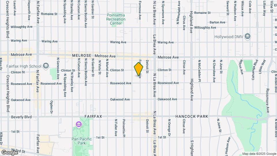521 N Formosa Ave Map and Location Details