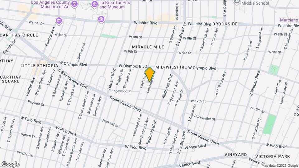 1071 Cloverdale Ave Map and Location Details