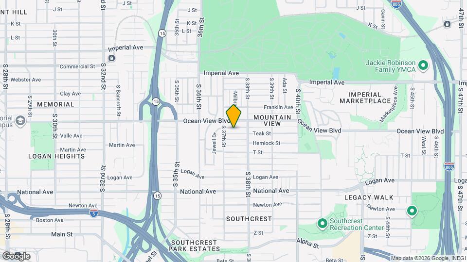 3739 Teak St Map and Location Details