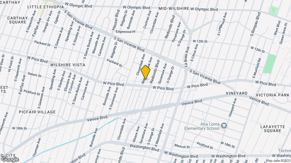 1360 Meadowbrook Ave Map and Location Details