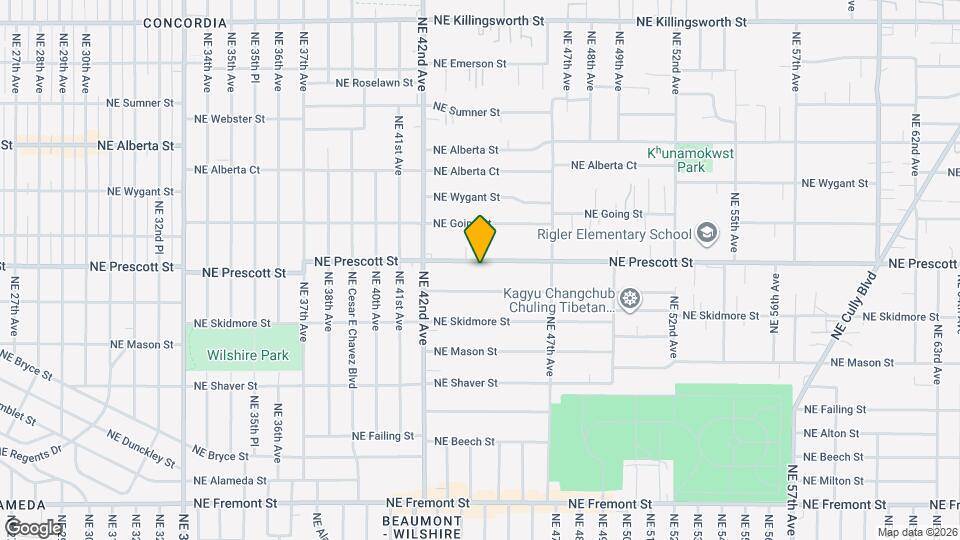 4416 NE Prescott St Mapa y Detalles de la Ubicación