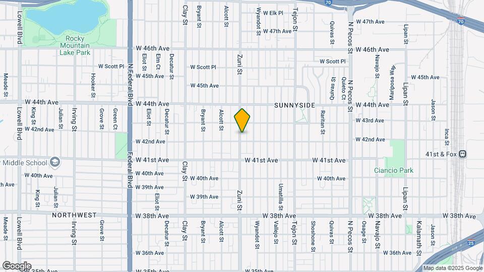 4216 Zuni St Map and Location Details