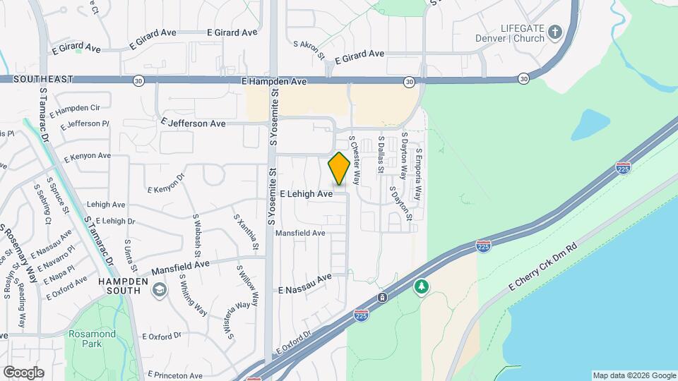 9255 E Lehigh Ave Mapa y Detalles de la Ubicación