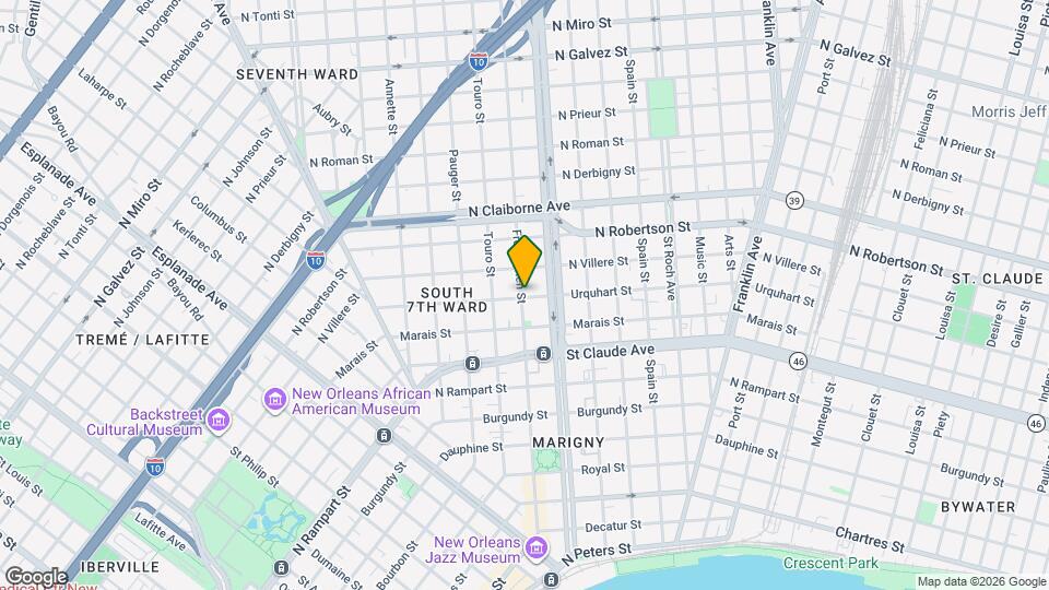 1301 Frenchmen St Map and Location Details