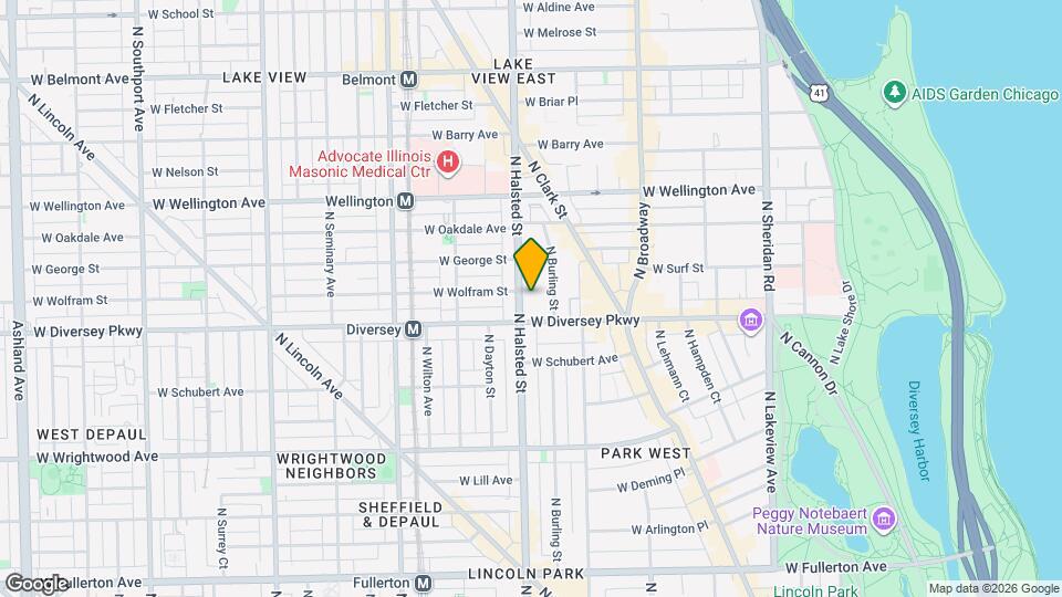 2821 N Halsted St, Unit 3 Map and Location Details