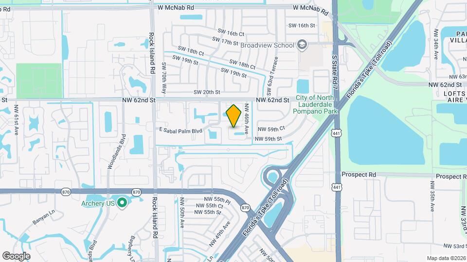 Golf Villas at Sabal Palm Map and Location Details