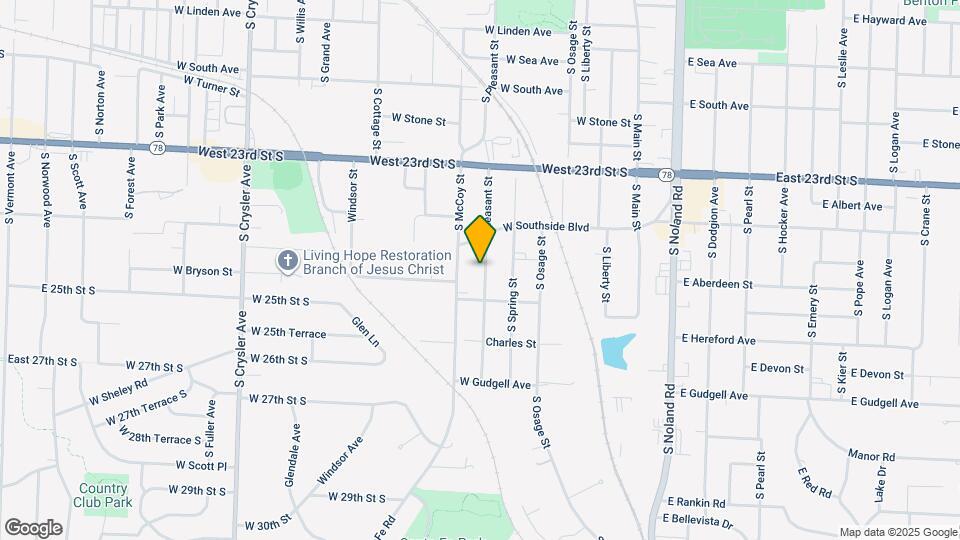 1332 S Pleasant St Mapa y Detalles de la Ubicación
