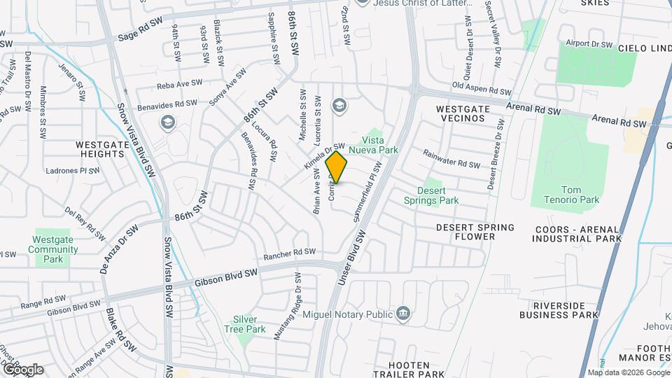 1604 Corriz Dr SW Map and Location Details