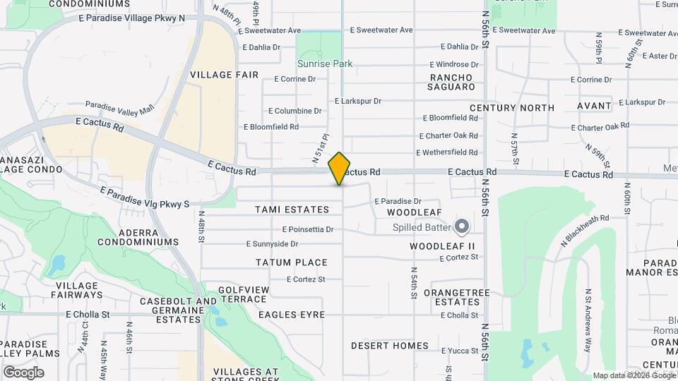 5149 E Shaw Butte Dr Map and Location Details