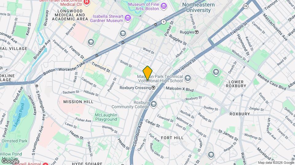1429 Tremont St, Unit 1 Map and Location Details
