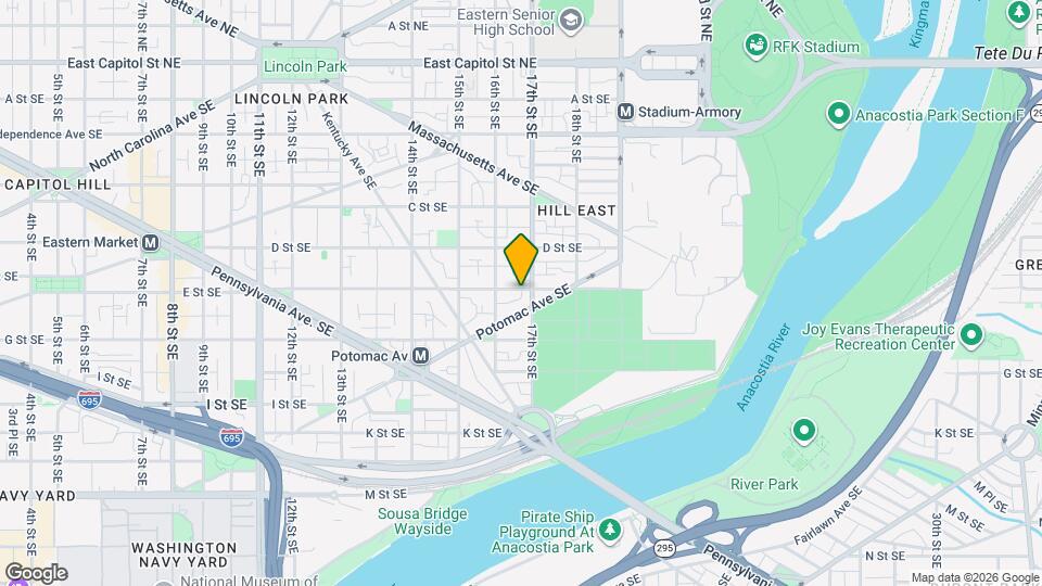 1631 E St SE Mapa y Detalles de la Ubicación