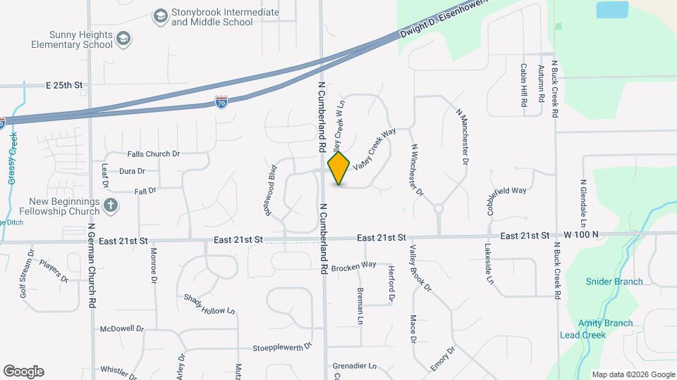 2204 Valley Creek W Ln Map and Location Details