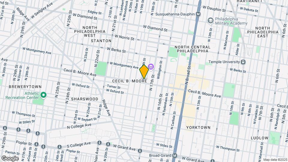 1731 Cecil B. Moore Ave Map and Location Details