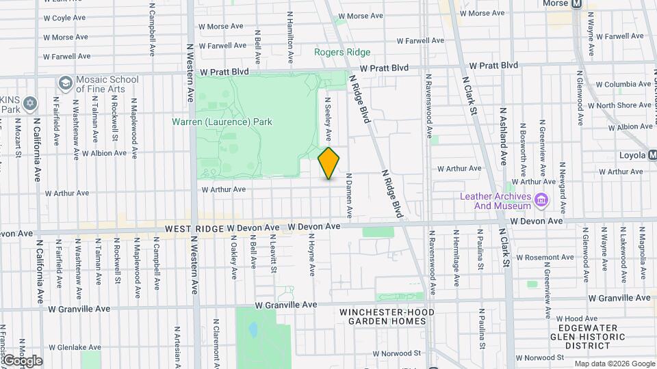 2034 W Arthur Ave Map and Location Details