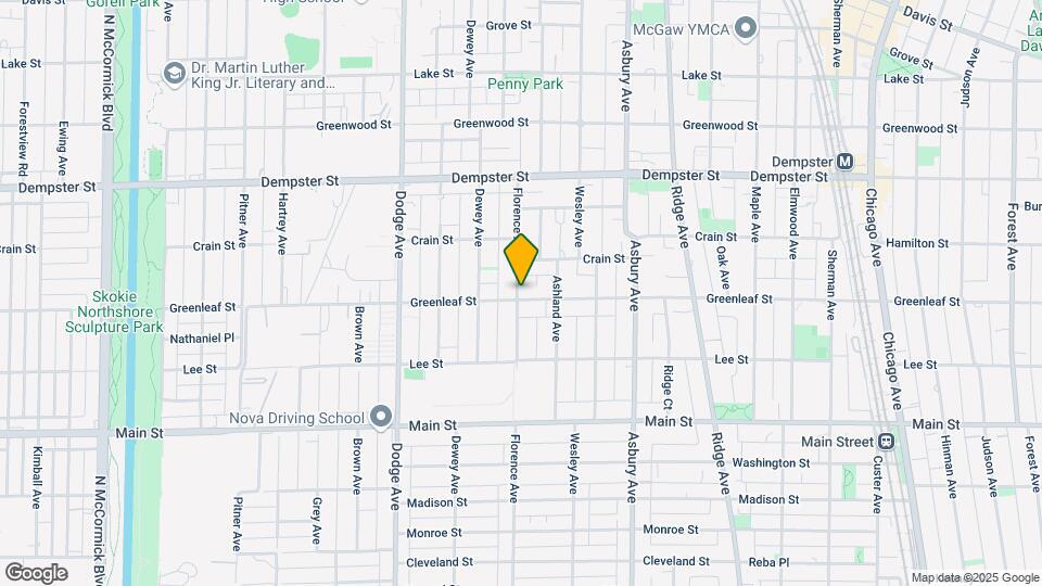 1527 Greenleaf St Map and Location Details