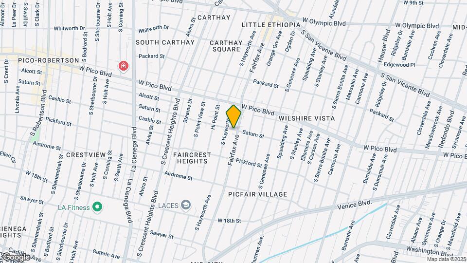 1501 S Fairfax Ave Map and Location Details