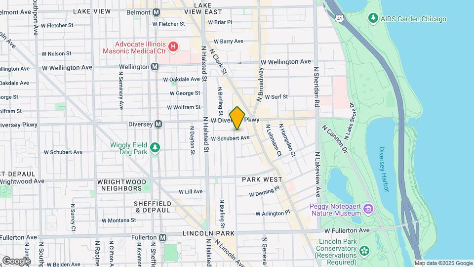 640 W Schubert AVE Mapa y Detalles de la Ubicación