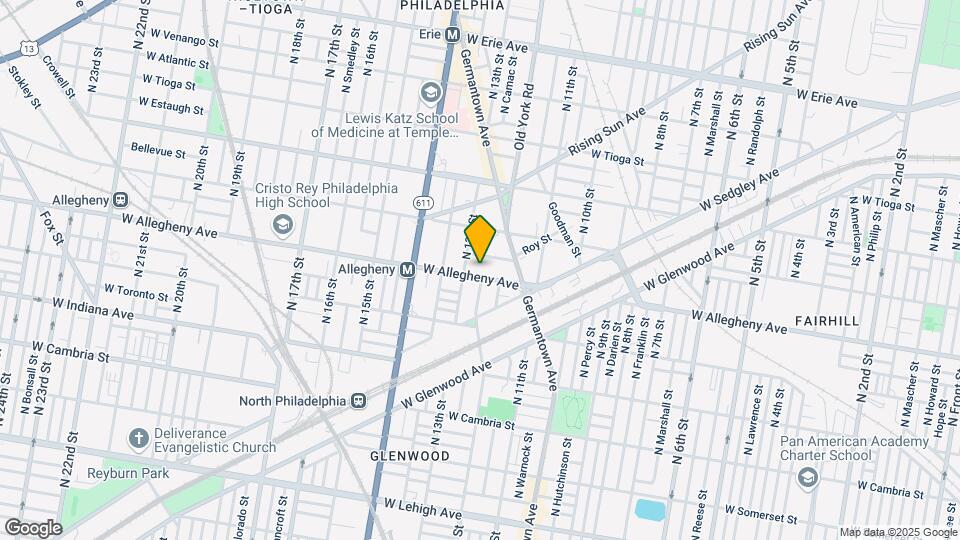 1235 W Allegheny Ave Map and Location Details