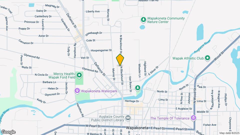 601 N Blackhoof St Map and Location Details
