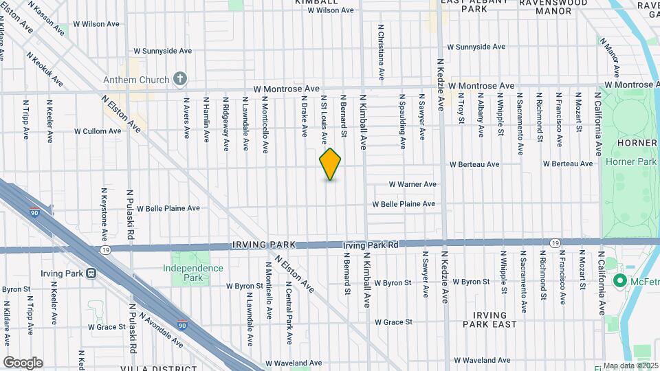 4129 N St Louis Ave Map and Location Details
