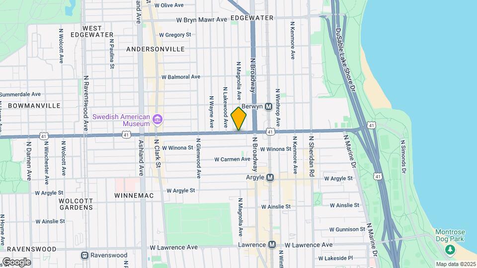 1233 W Foster Ave Map and Location Details