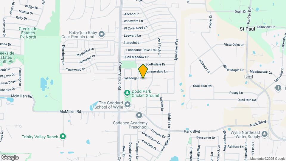 1409 Talladega Dr Map and Location Details