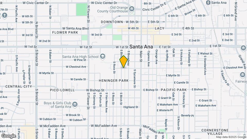 401 S Birch St-Unit -F Map and Location Details