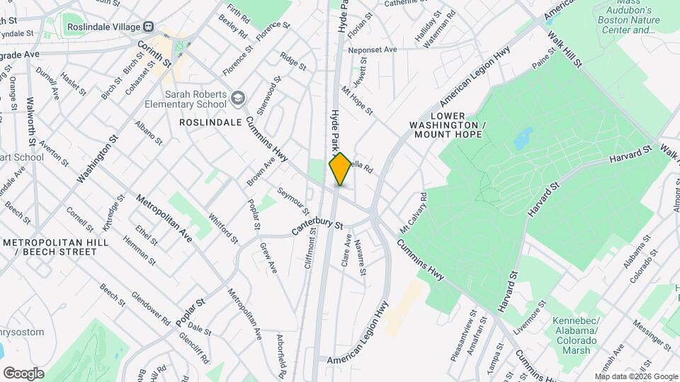 598 Hyde Park Ave, Unit Unit 3 Map and Location Details