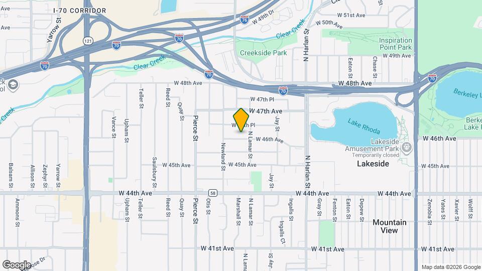 6465 W 46th Ave Map and Location Details