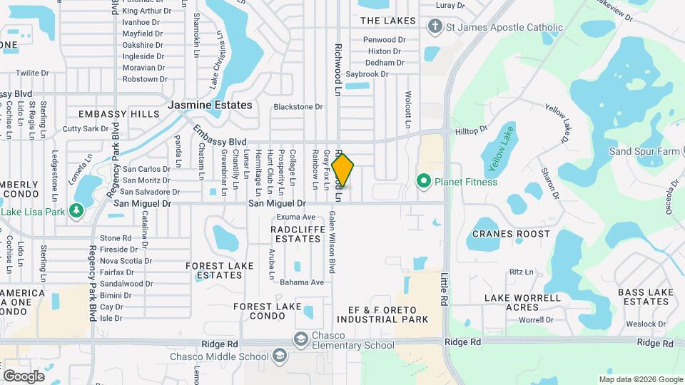 9022 Richwood Ln Mapa y Detalles de la Ubicación