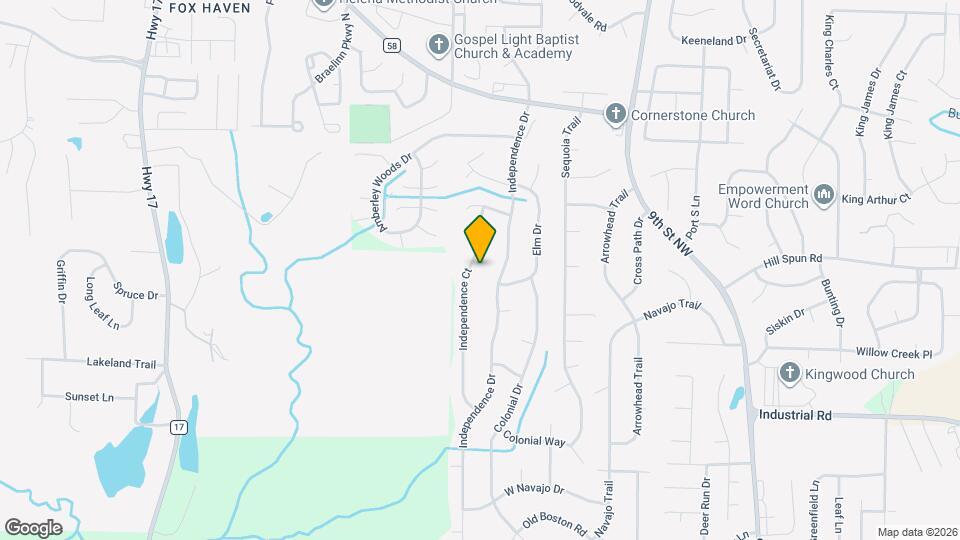 1050 Independence Ct Map and Location Details